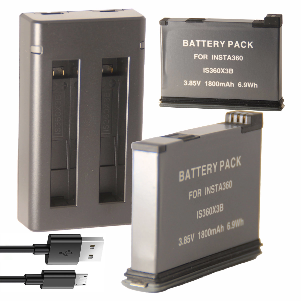 Kit 2 Baterias IS360X3B + Carregador Duplo para ISTA360 One X3