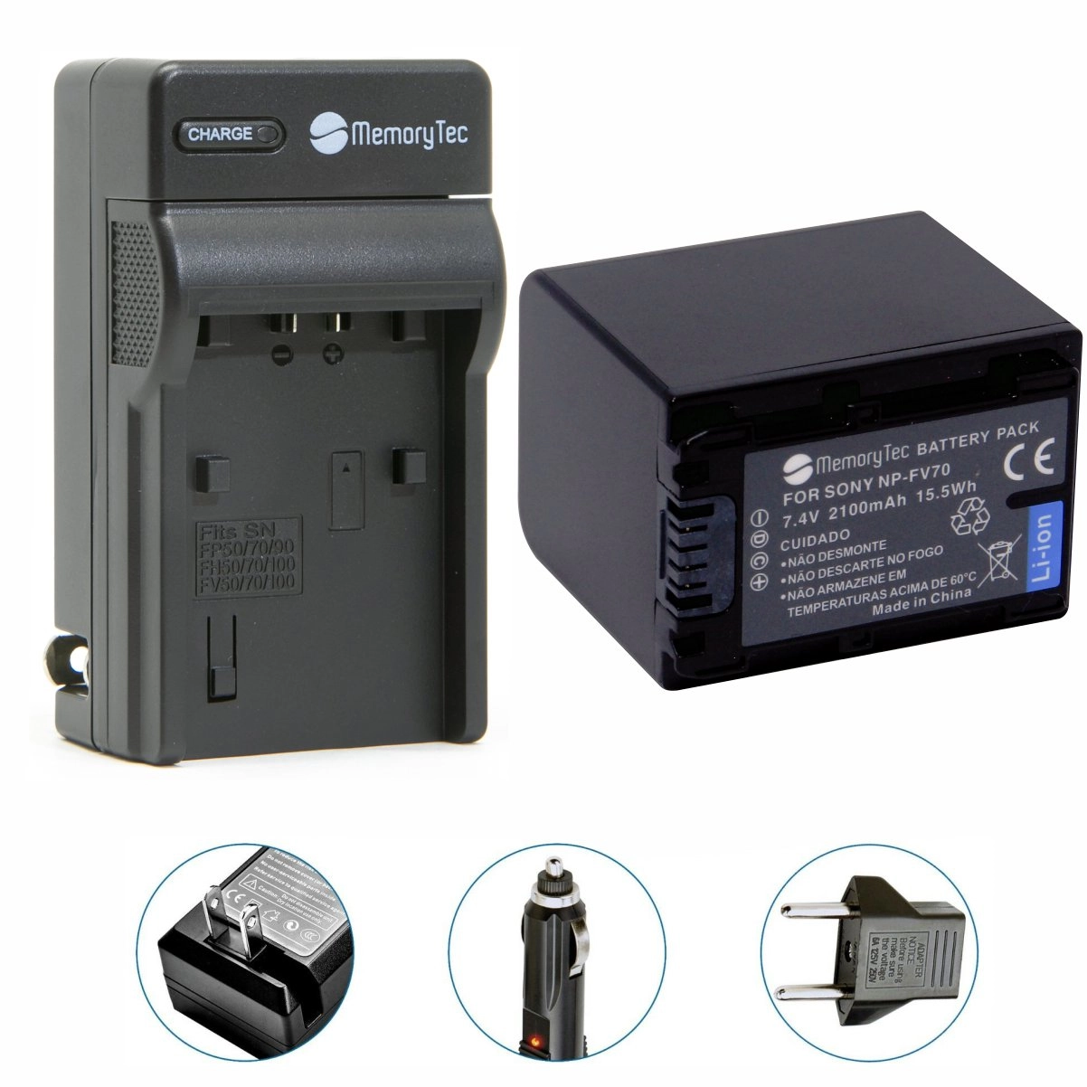 Kit 1 Bateria NP-FV70 + Carregador para Sony