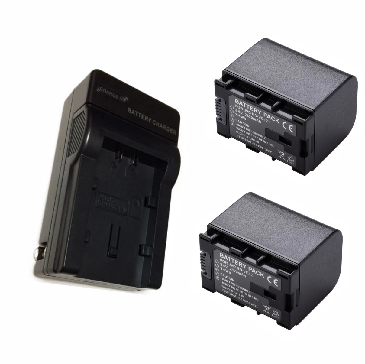 Kit 2 Baterias BN-VG121 + Carregador para JVC