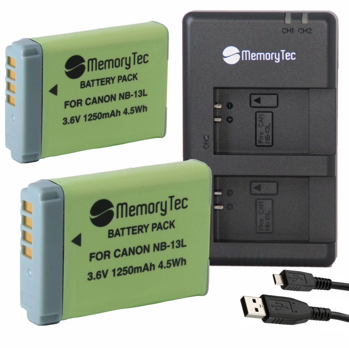 Kit 2 Baterias NB-13L + Carregador Duplo DL para Canon