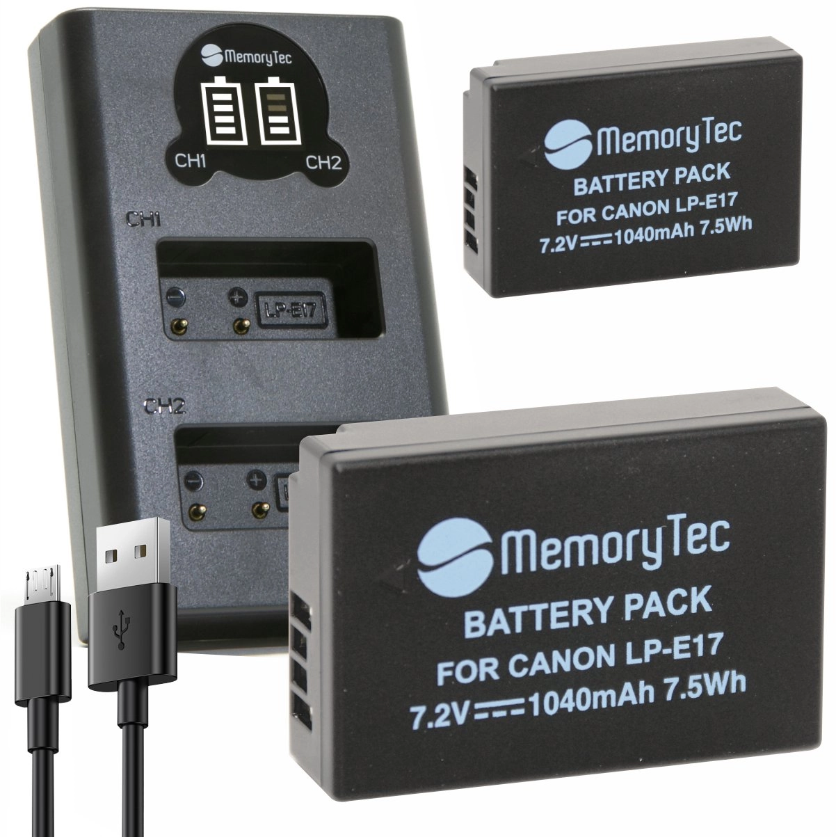 Kit 2 Baterias LP-E17 + Carregador Duplo DL para Sony