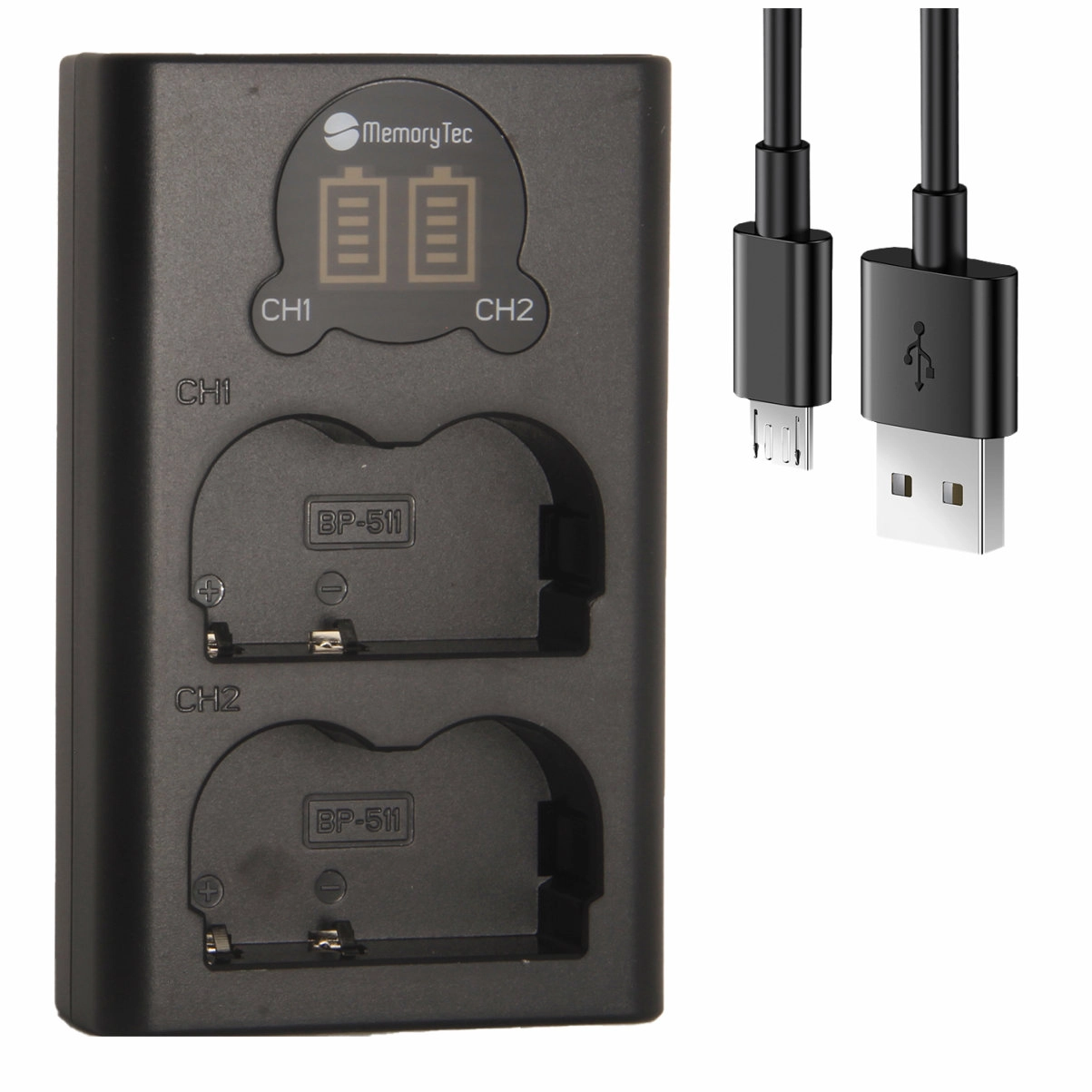 DL Carregador Duplo BP508 / BP511 / BP512A / BP522 / BP535 para Canon