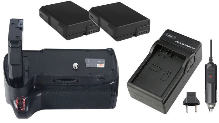 Kit Battery Grip MB-D3400 + 2 Baterias EN-EL14 + Carregador para Nikon