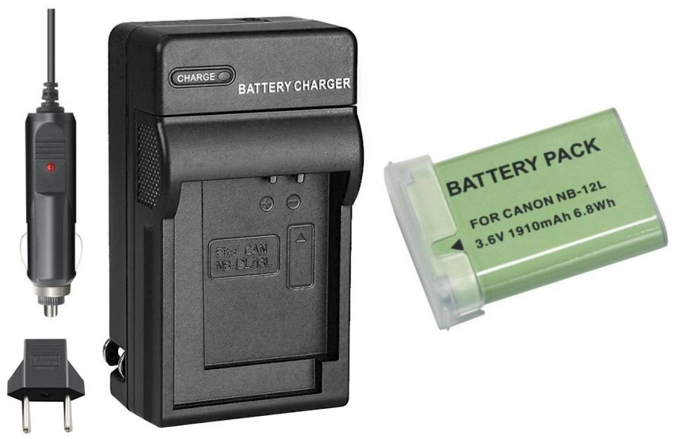 Kit 1 Bateria NB-12L + Carregador para Canon