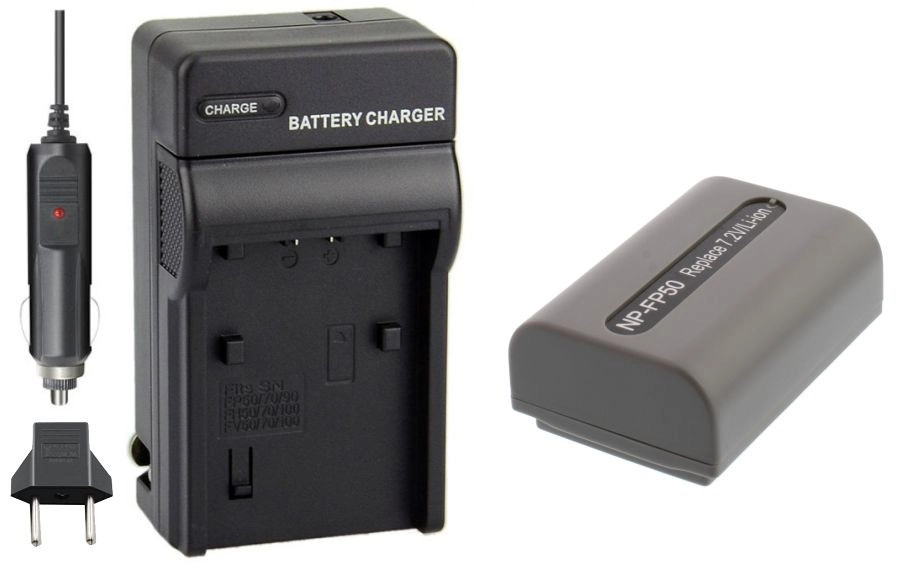 Kit 1 Bateria NP-FP50 + Carregador para Sony