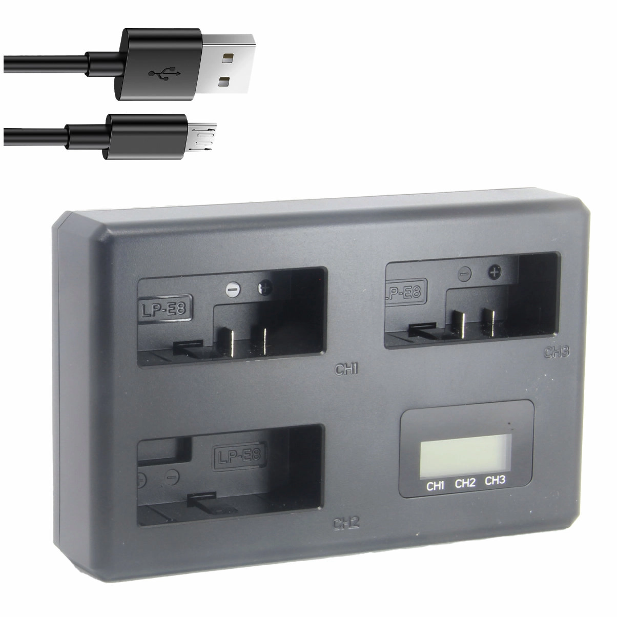 TT Carregador Triplo LP-E8 para Canon