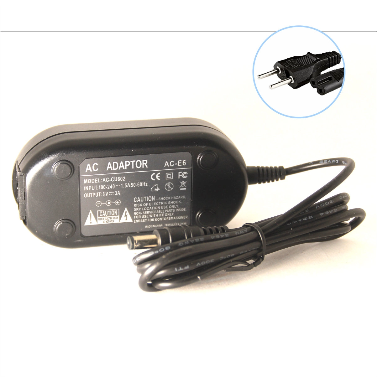 Adaptador Dummy TOMADA DR-E6 / LP-E6 para Canon Adaptador Dummy TOMADA DR-E6 / LP-E6 para Canon