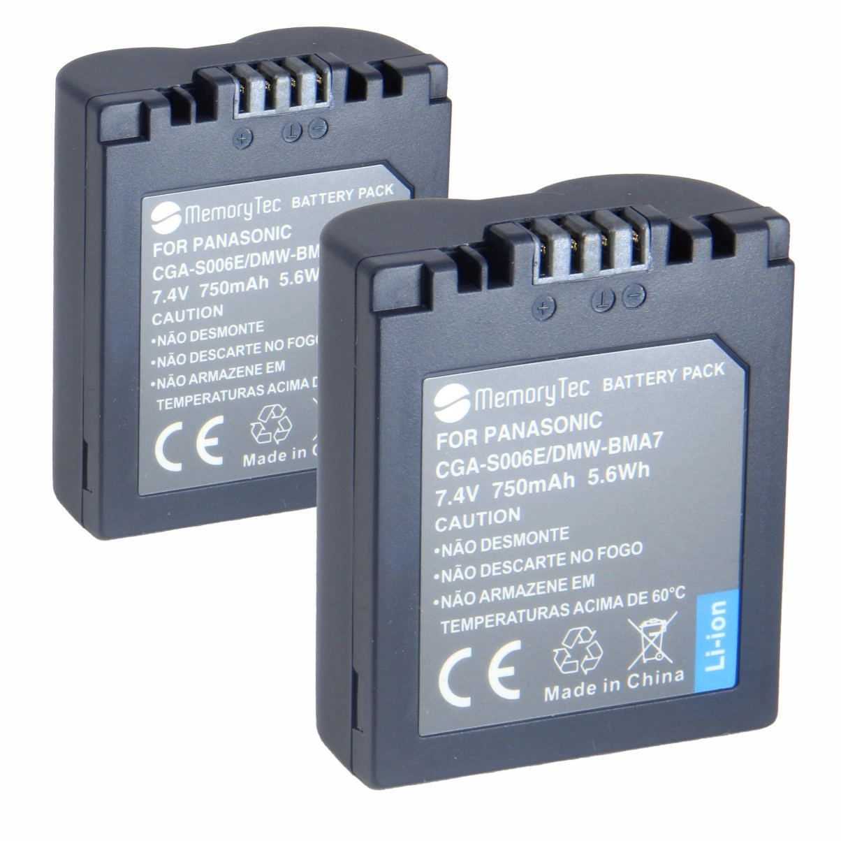 Kit 2 Baterias CGA-S006 para Panasonic