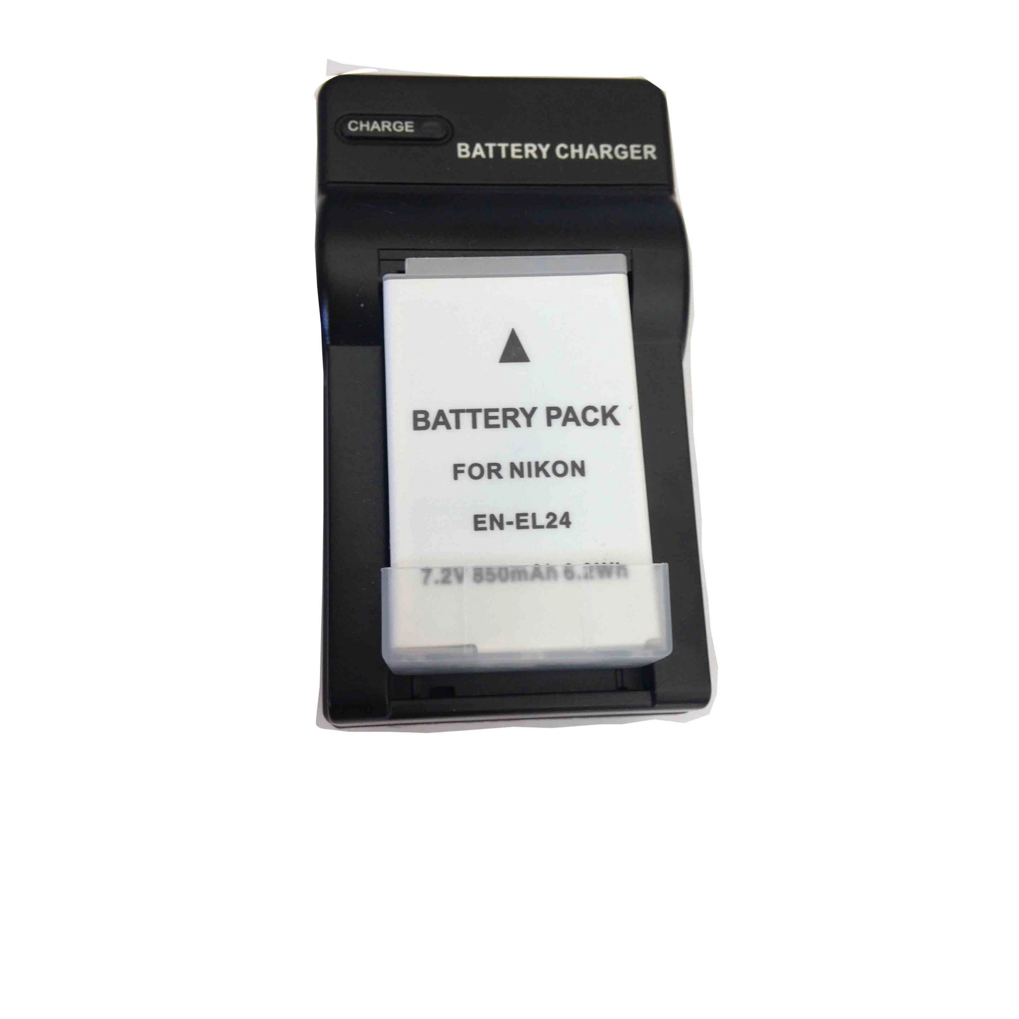 Kit 1 Bateria EN-EL24 + Carregador para Nikon