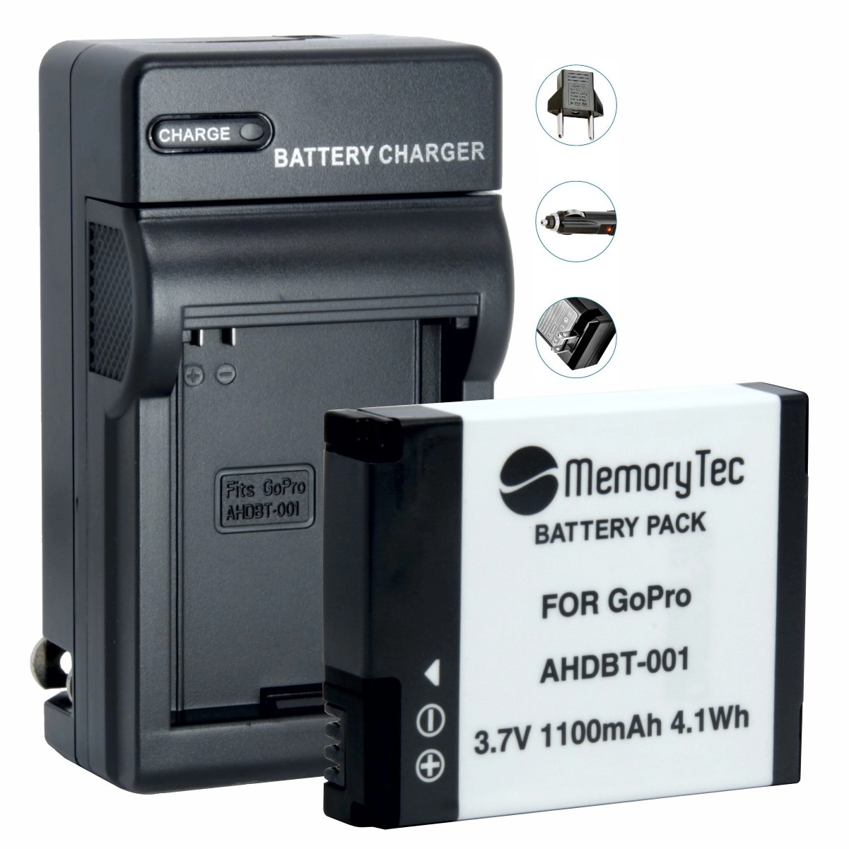Kit 1 Bateria AHDBT-001 + Carregador para GoPro 1