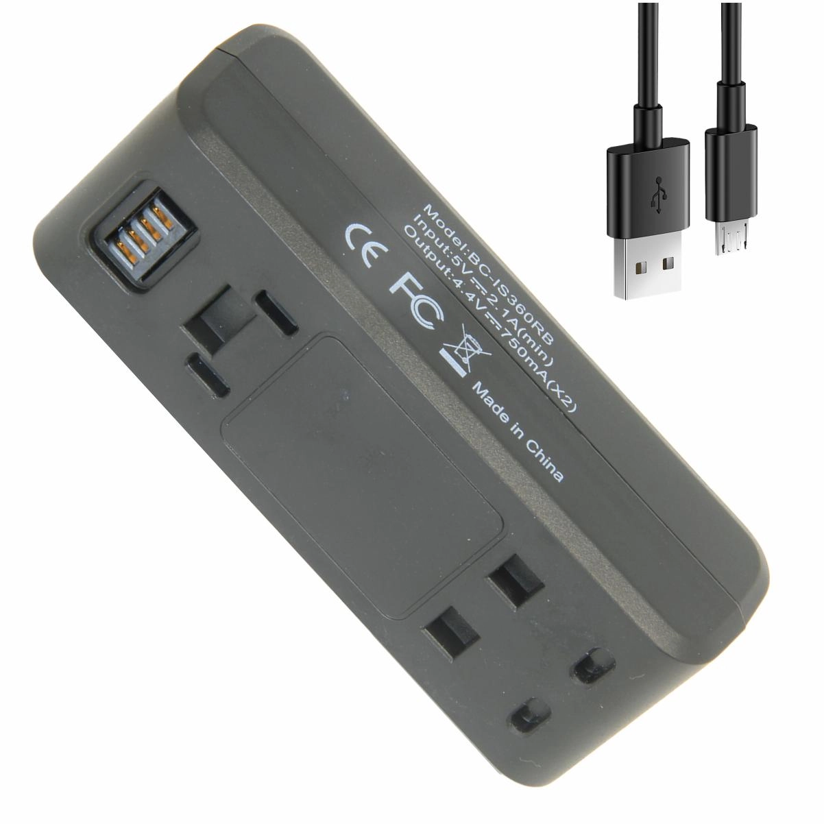 Kit 2 Baterias IS360RB + Carregador Duplo INSTA360 One R Action