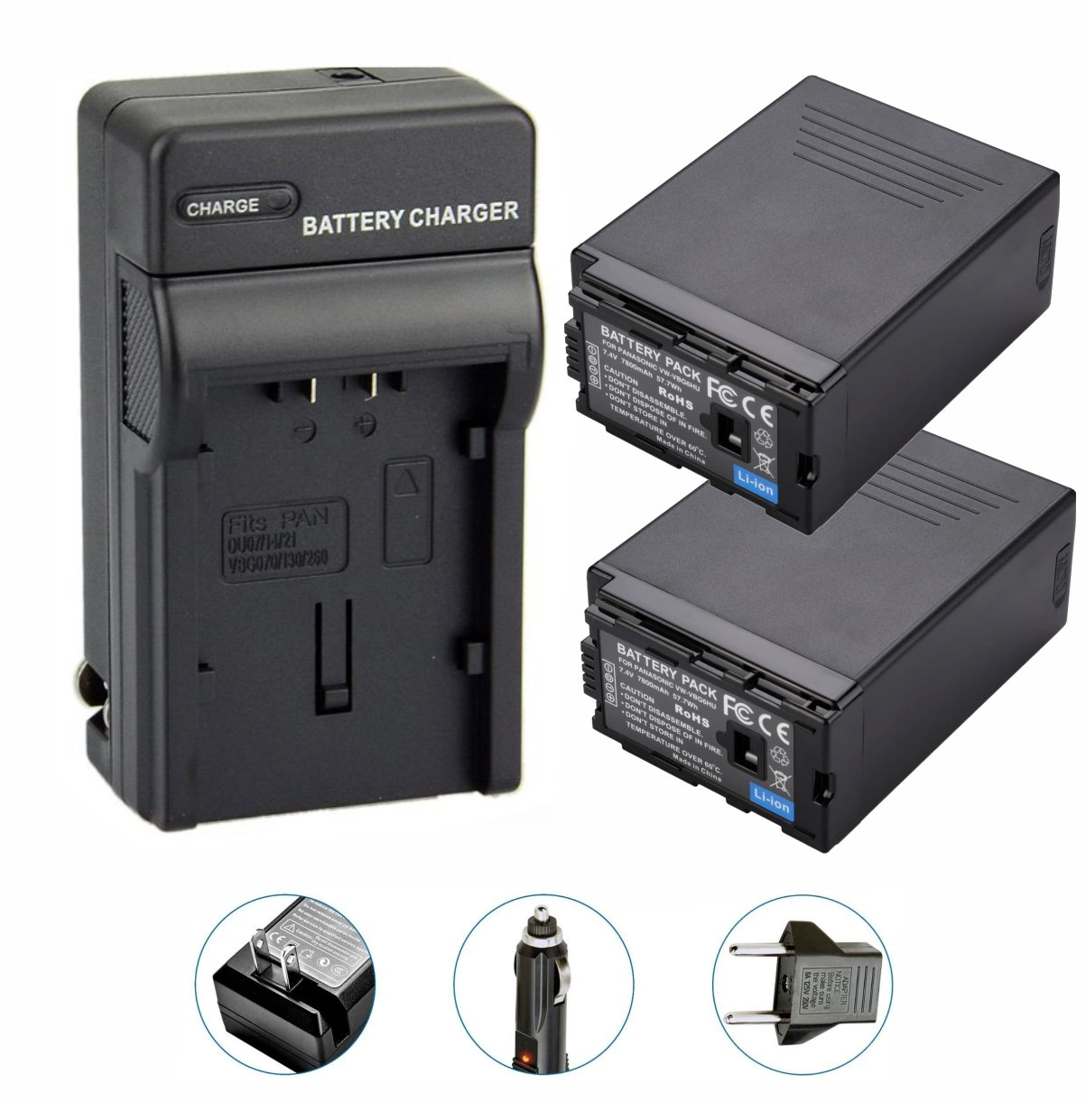 Kit 2 Baterias VW-VBG6H PRO + Carregador para Panasonic