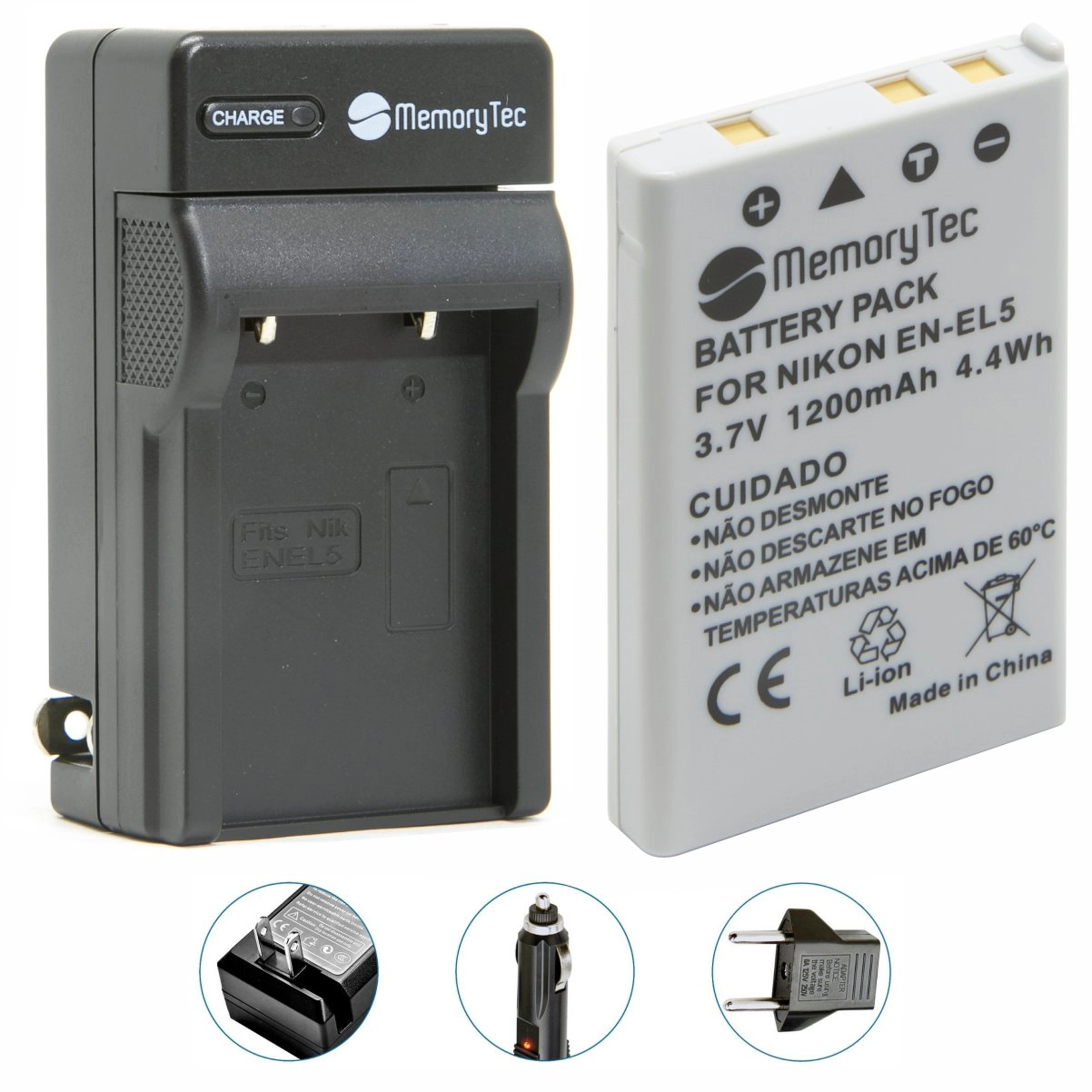 Kit 1 Bateria EN-EL5 + Carregador para Nikon