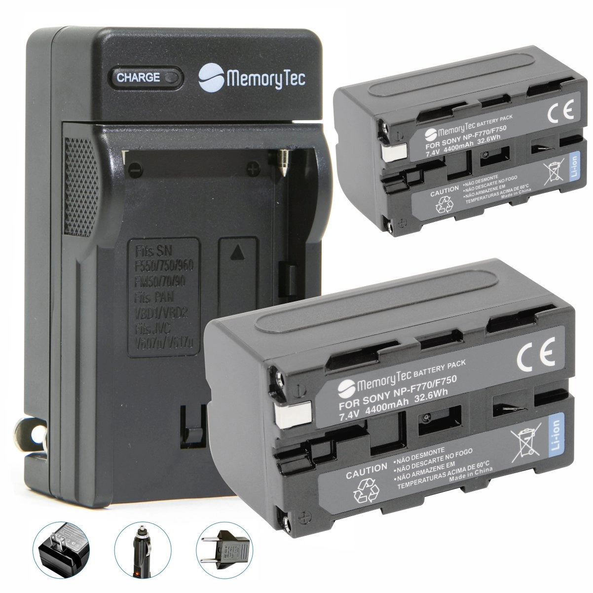 Kit 2 Baterias NP-F750 + Carregador para Sony