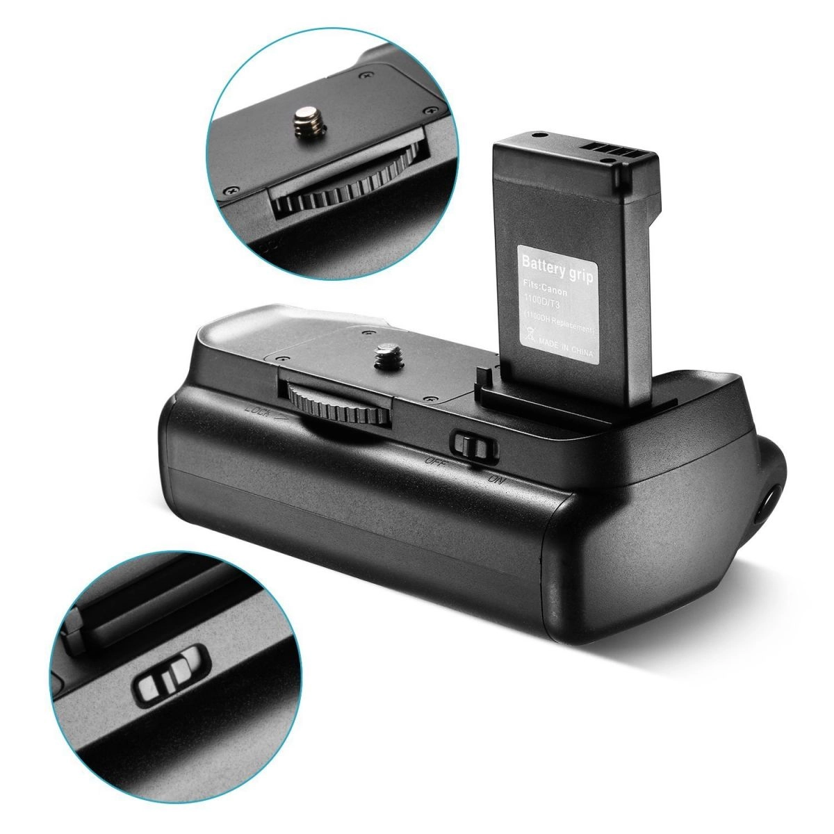 Kit Battery Grip 1100DH + 2 Baterias LP-E10 + Carregador Duplo para Canon T5 / T6 / T7 Kit Battery Grip 1100DH + 2 Baterias LP-E10 + Carregador Duplo para Canon T5 / T6 / T7