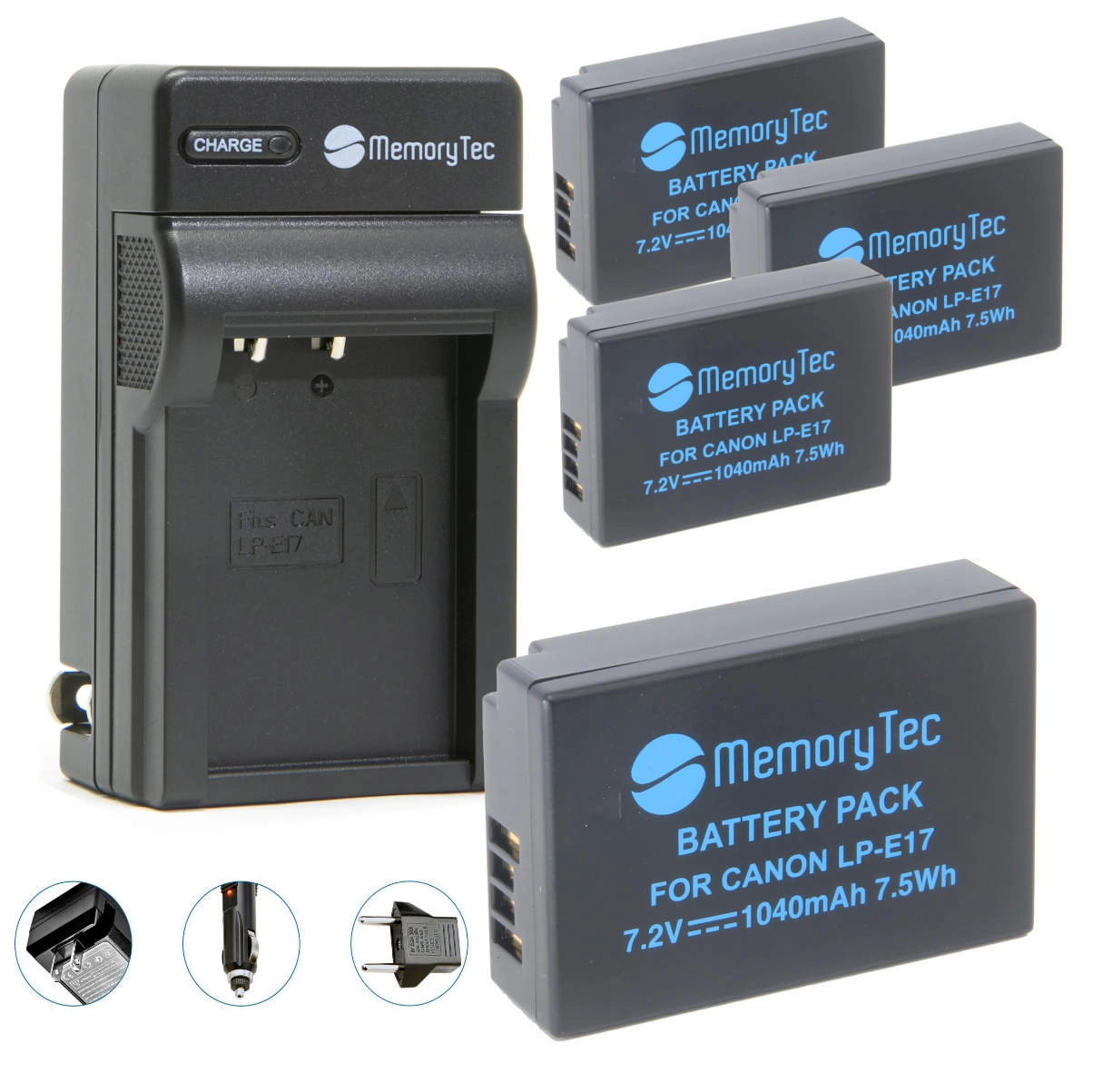 Kit 4 Baterias LP-E17 + Carregador para Canon