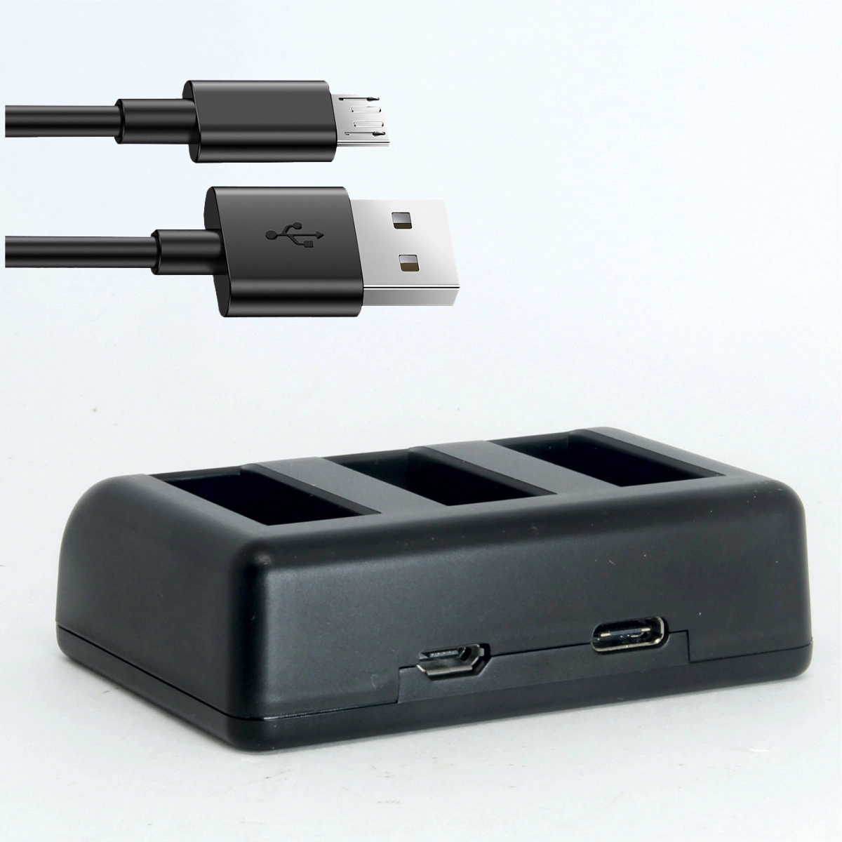 Kit 3 Baterias AHDBT-501 + Carregador Triplo para GoPro 5