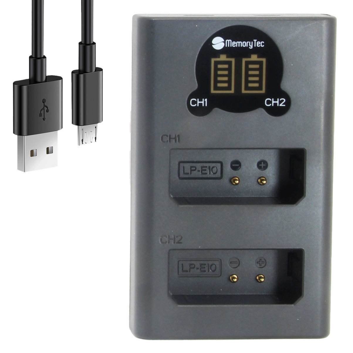 DL Carregador Duplo LP-E10 para Canon