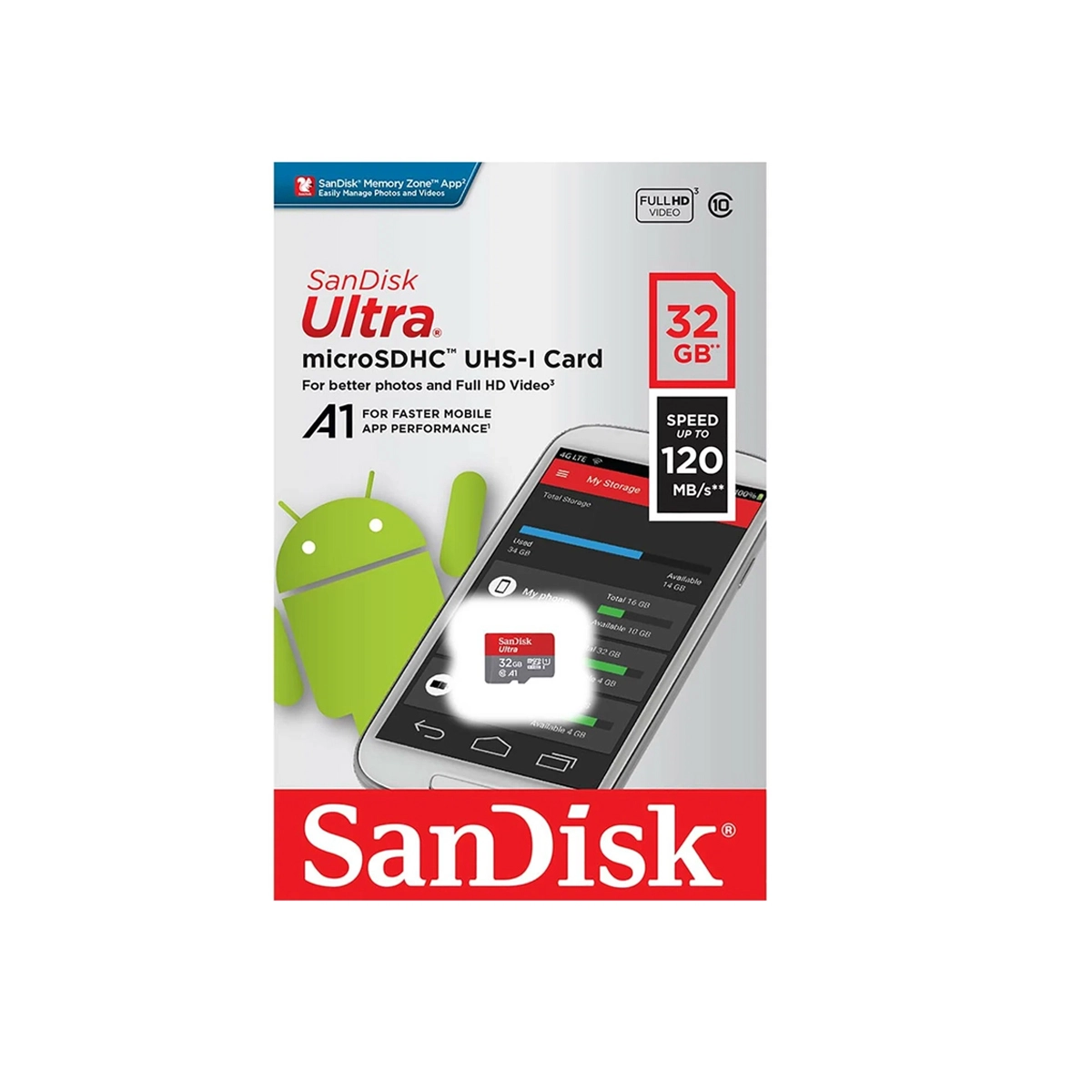 MicroSDHC 32GB Sandisk Mobile Ultra 120MB/s