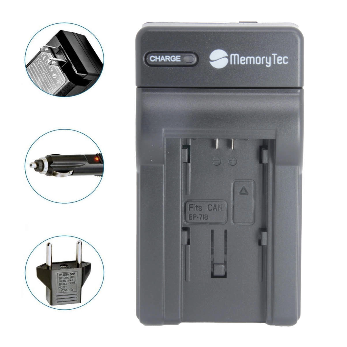 Kit 4 Baterias BP-727 + Carregador para Canon Kit 4 Baterias BP-727 + Carregador para Canon