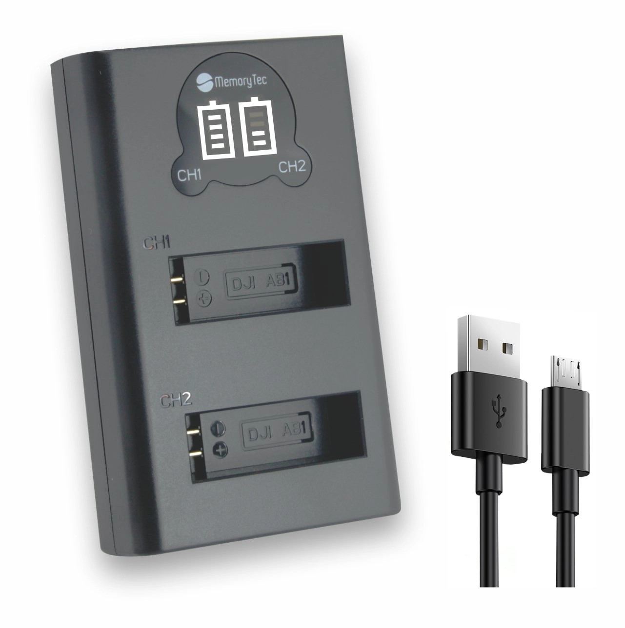 DL Carregador Duplo AB1 para DJI Osmo Action