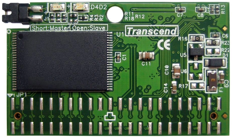 Módulo IDE Flash DOM 44 Pinos PATA 4GB Transcend (Horizontal)