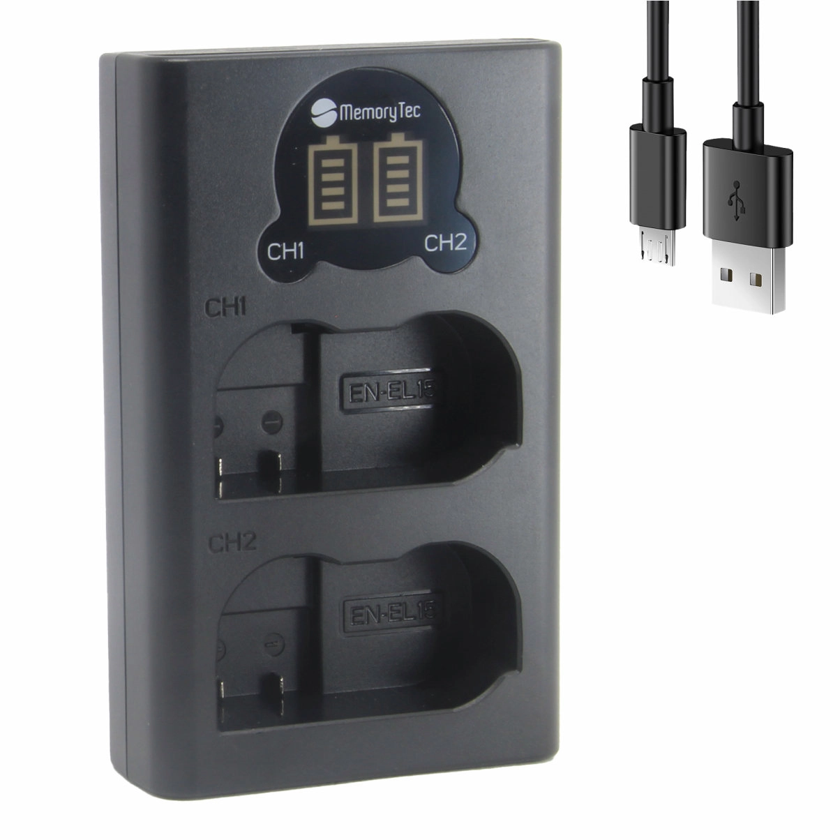 DL Carregador Duplo EN-EL15 para Nikon