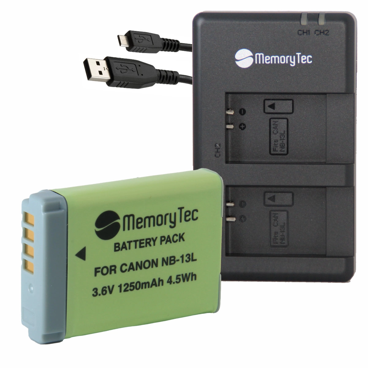 Kit 1 Bateria NB-13L + Carregador Duplo DL para Canon