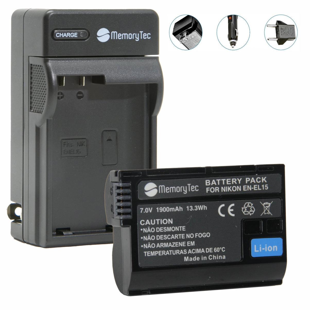 Kit 1 Bateria EN-EL15 + Carregador para Nikon