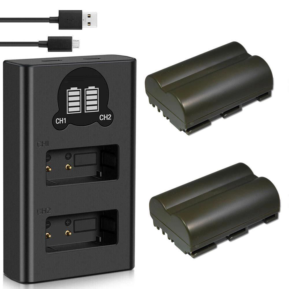 Kit 2 Baterias BP-511 + Carregador Duplo DL para Canon