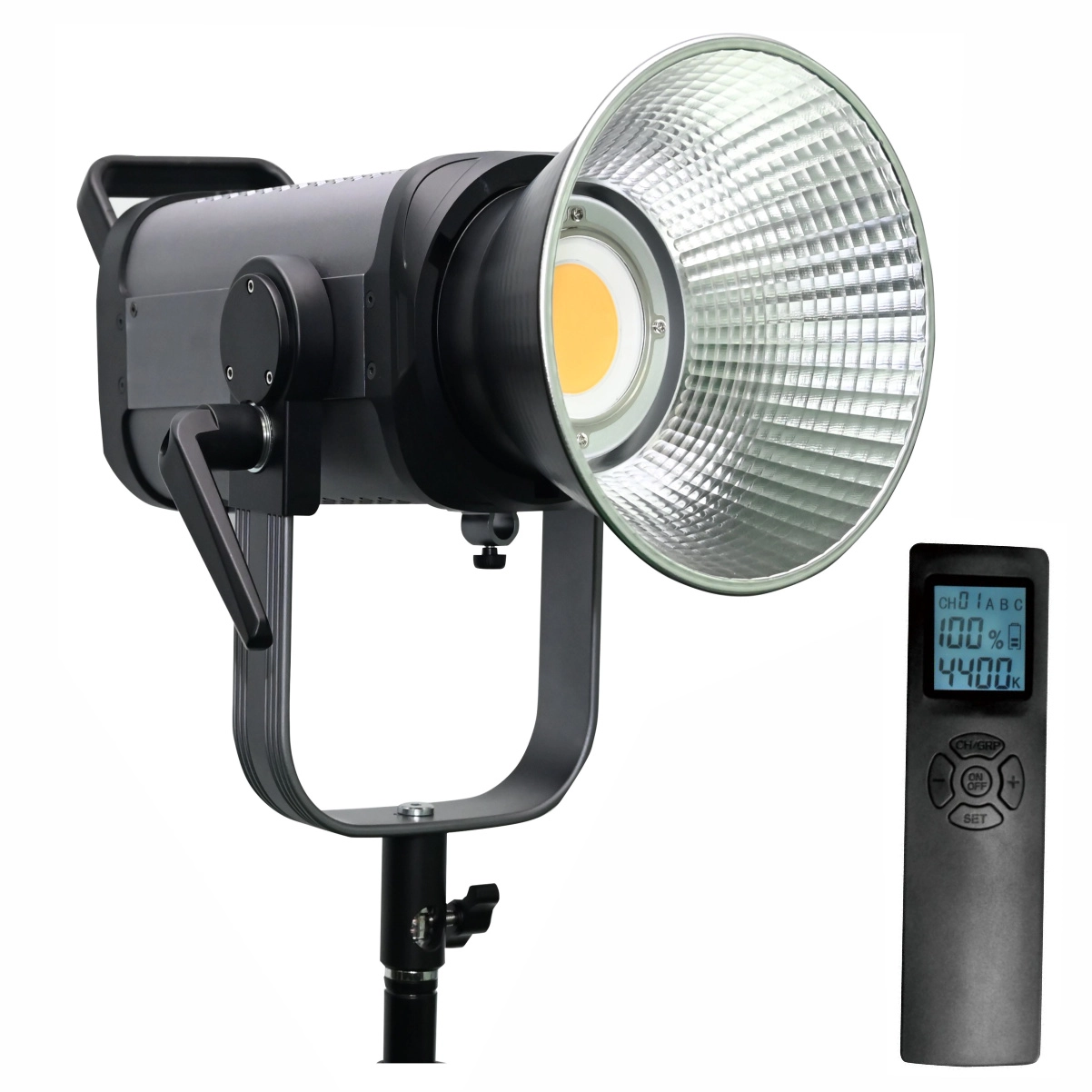 Iluminador Refletor Led COB 300W 5600K com controle remoto