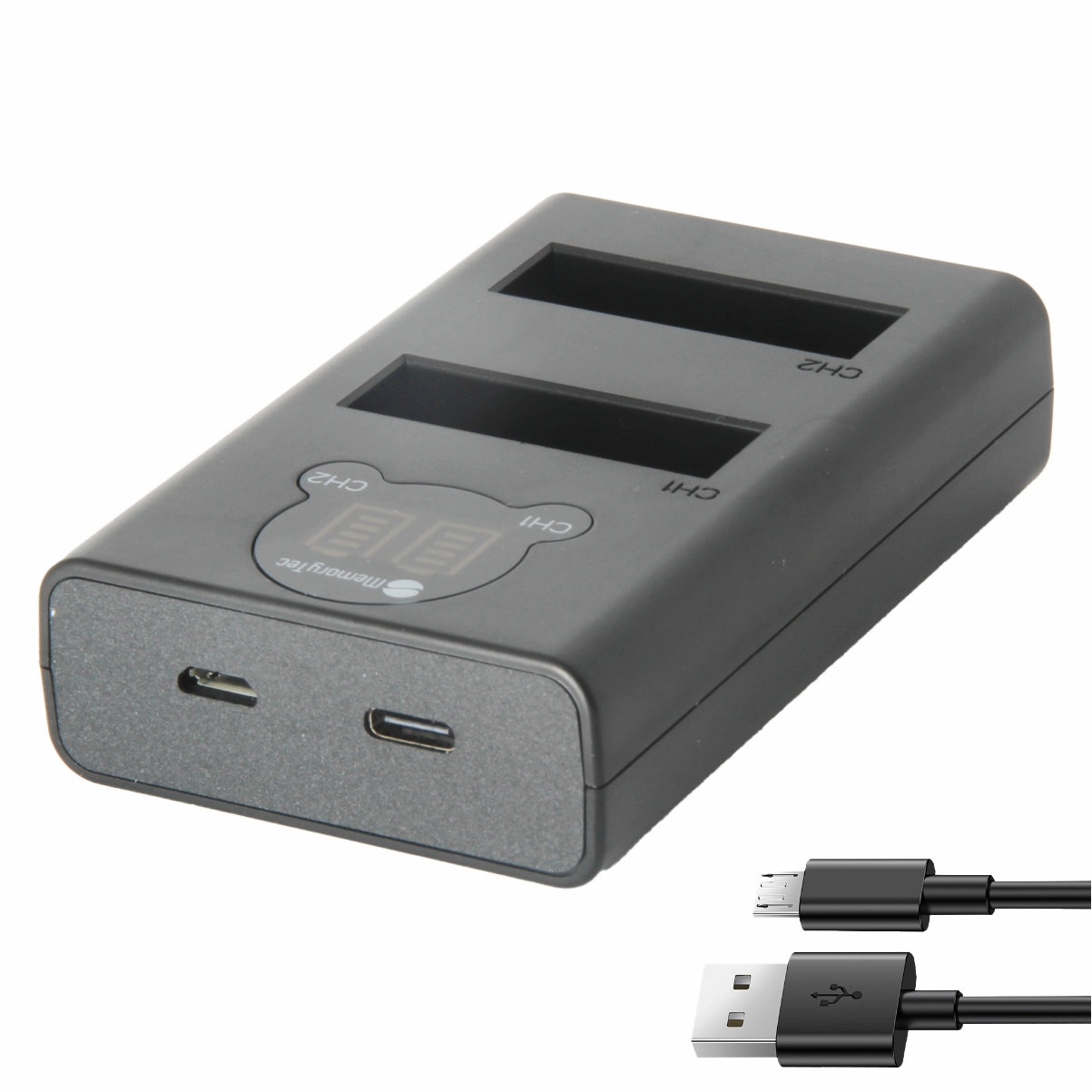 DL Carregador Duplo Com Display AHDBT-401 para GoPro HD Hero 4