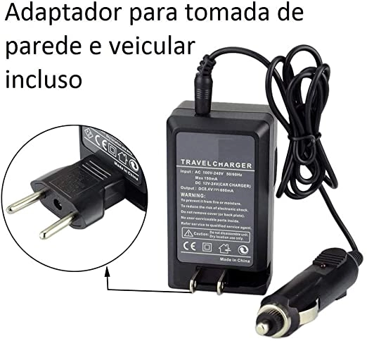 Kit 2 Baterias VW-VBG6H PRO + Carregador para Panasonic