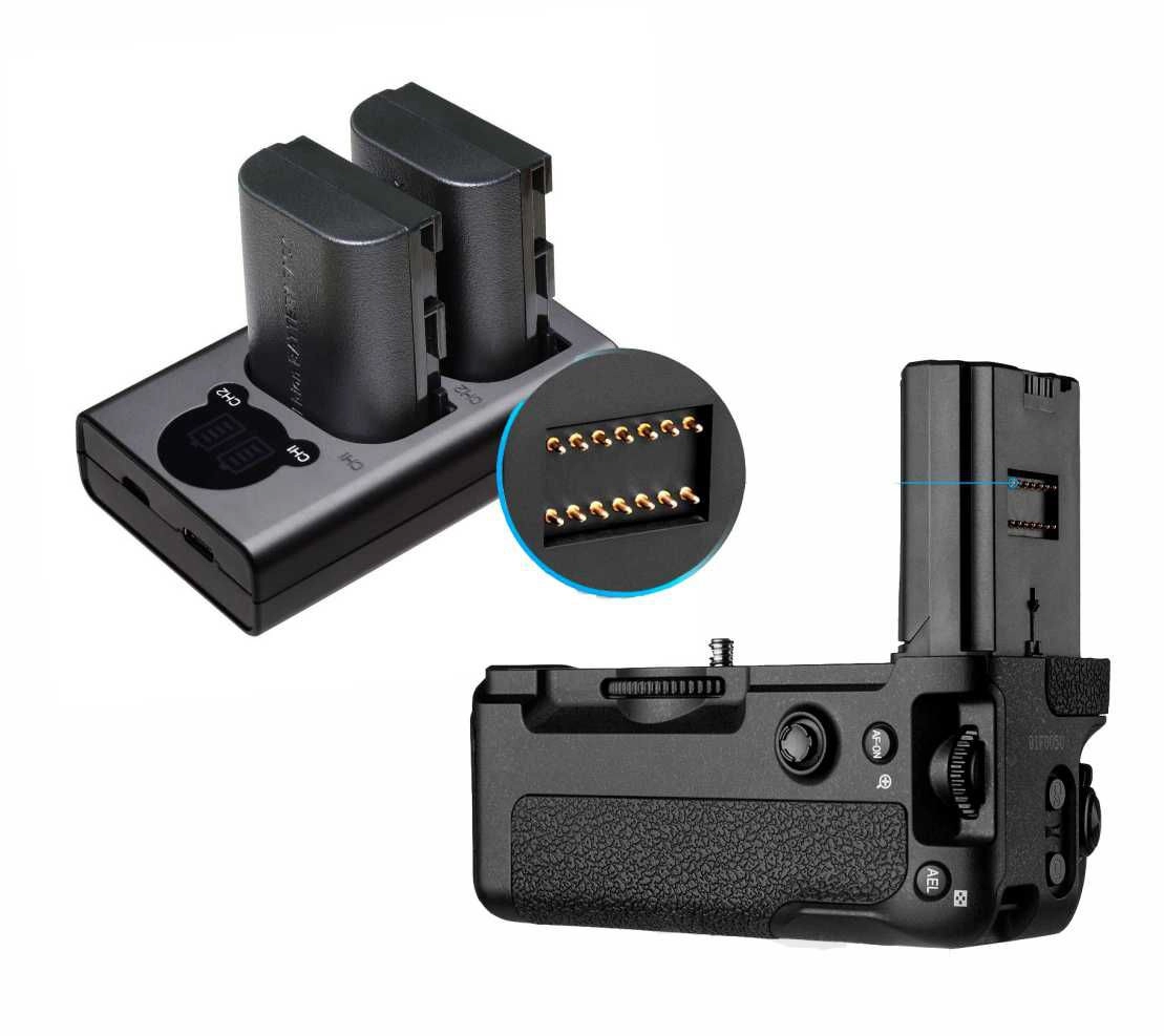 Kit Battery Grip VG-C3EM + 2 Baterias NP-FZ100 + Carregador Duplo DL para Sony Alfa