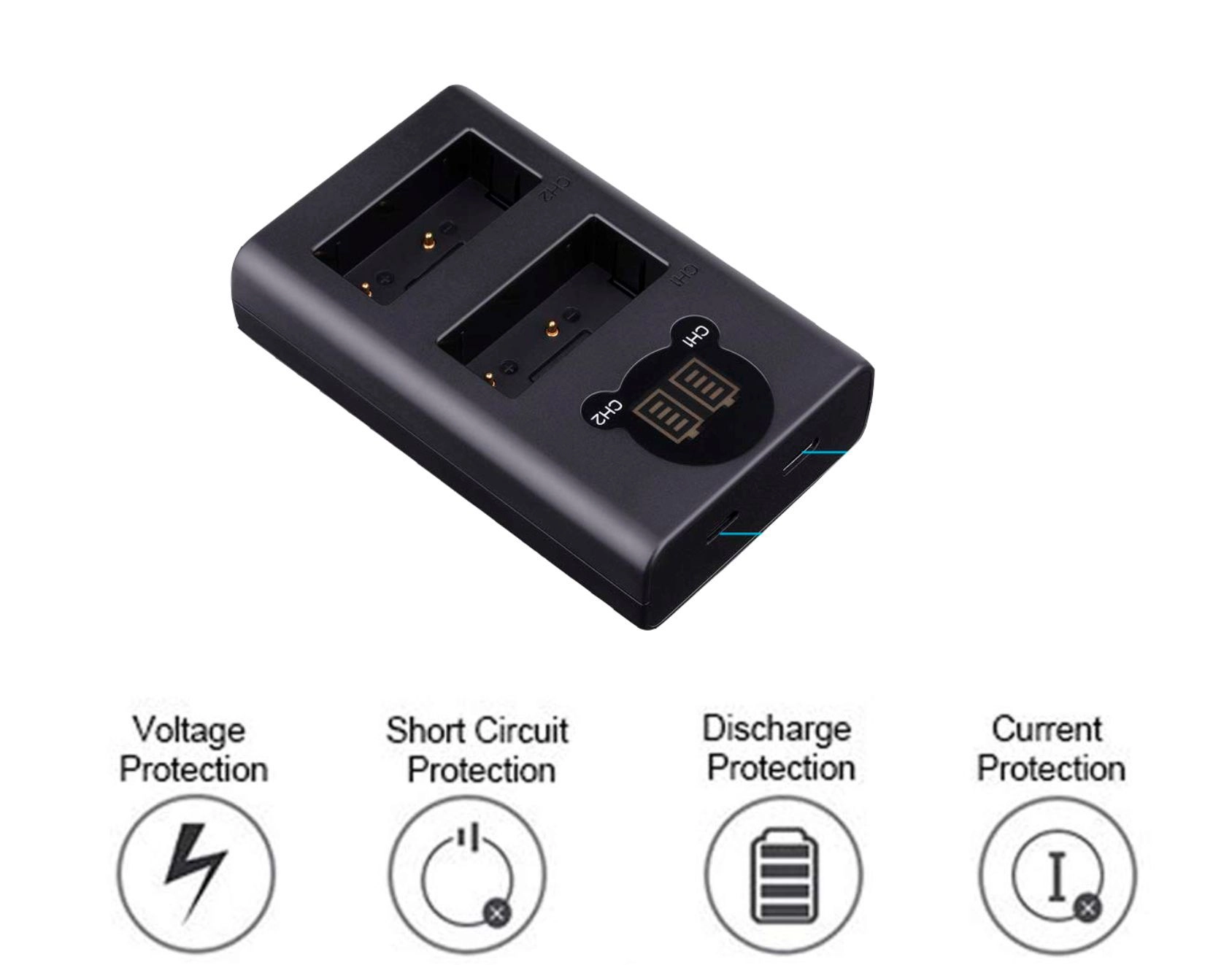 DL Carregador Duplo SPCC1B para GoPro