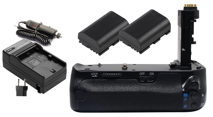 Kit Battery Grip BG-E21 + 2 Baterias LP-E6N + Carregador para Canon