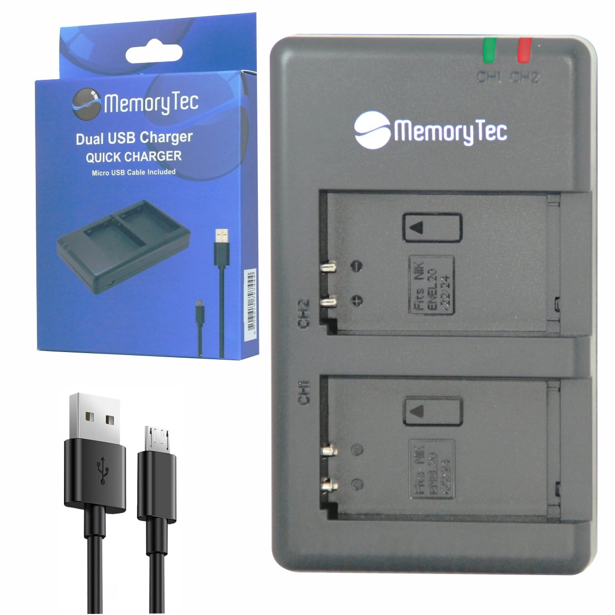 DU Carregador Duplo EN-EL20 para Nikon DU Carregador Duplo EN-EL20 para Nikon