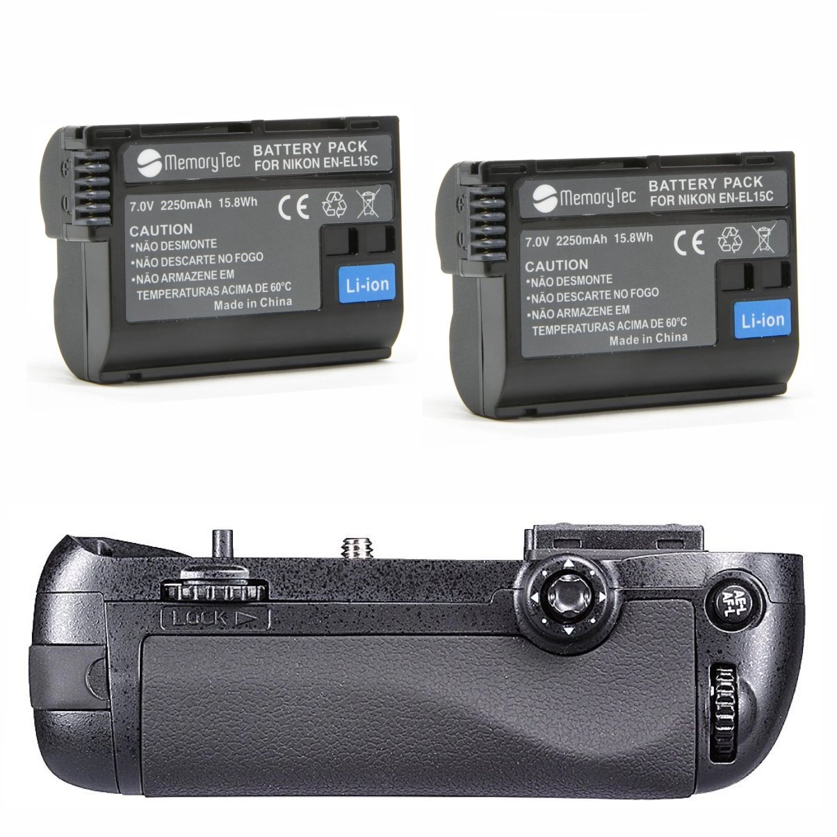 Kit Battery Grip MB-D15 + 2 Baterias EN-EL15C para Nikon D7100 / D7200