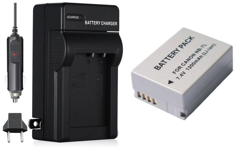Kit 1 Bateria NB-7L + Carregador para Canon