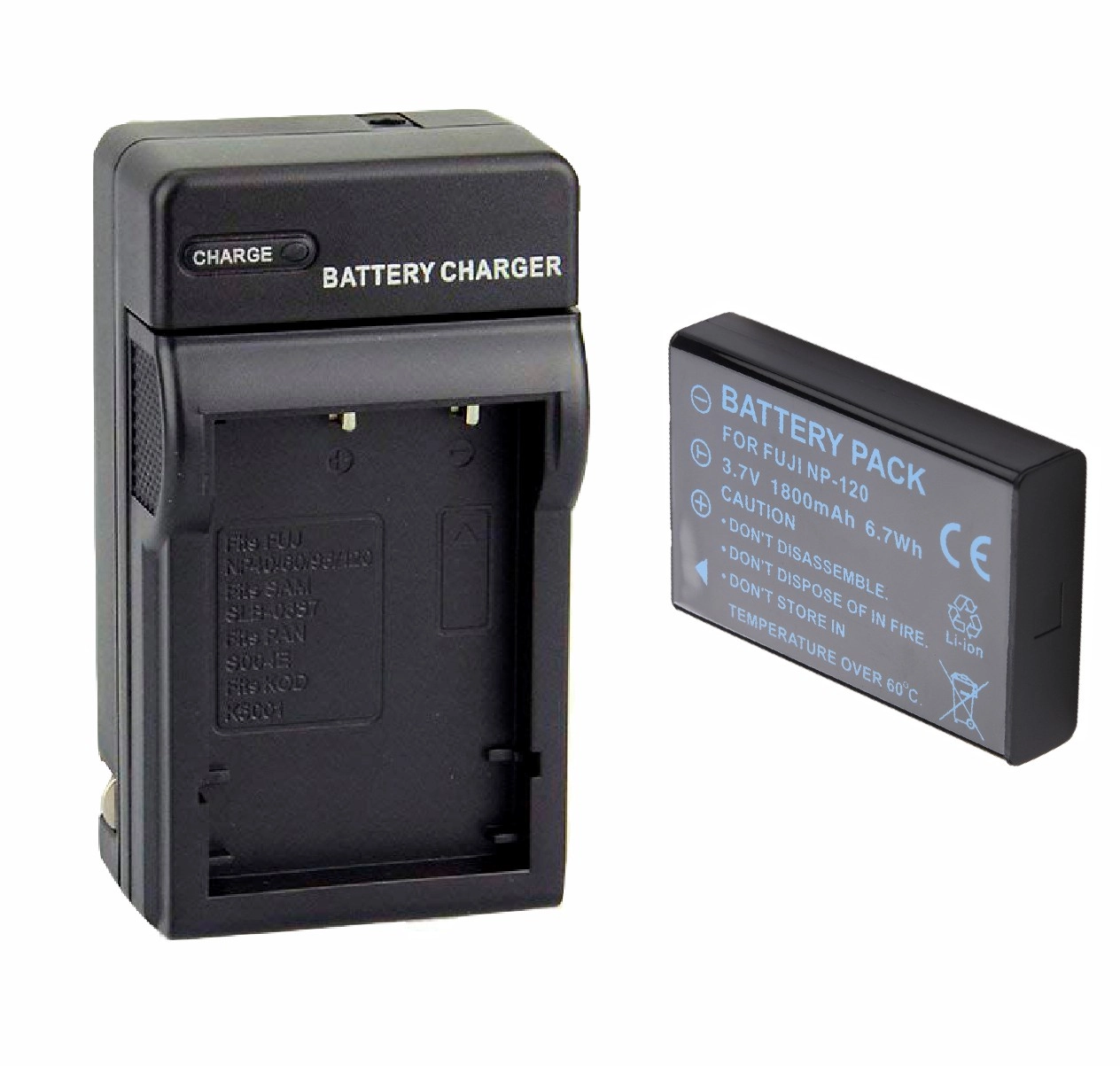 Kit 1 Bateria F NP-120 + Carregador para Fujifilm
