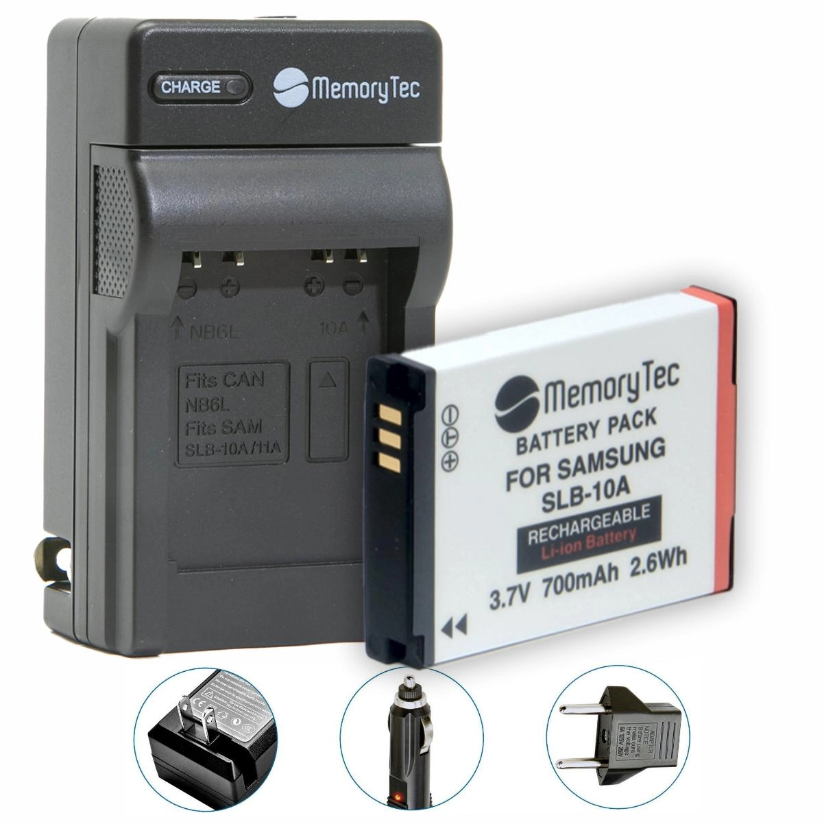 Kit 1 Bateria SLB-10A + Carregador para Samsung