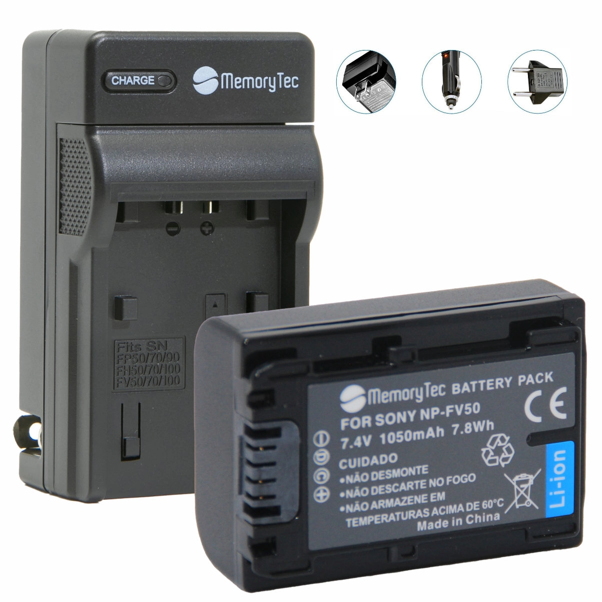 Kit 1 Bateria NP-FV50 + Carregador para Sony