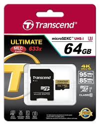MICRO SDXC 64GB Transcend ULTIMATE 633X MICRO SDXC 64GB Transcend ULTIMATE 633X