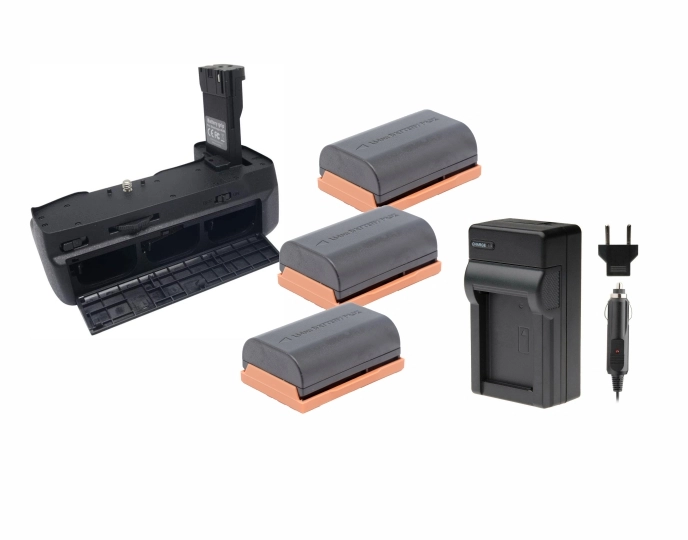 Kit Battery Grip HM + 3 Baterias LP-E6 + Carregador para Blackmagic