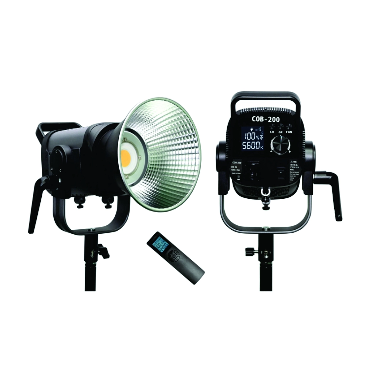 Iluminador Refletor Led COB 200W 5600K com controle remoto Iluminador Refletor Led COB 200W 5600K com controle remoto
