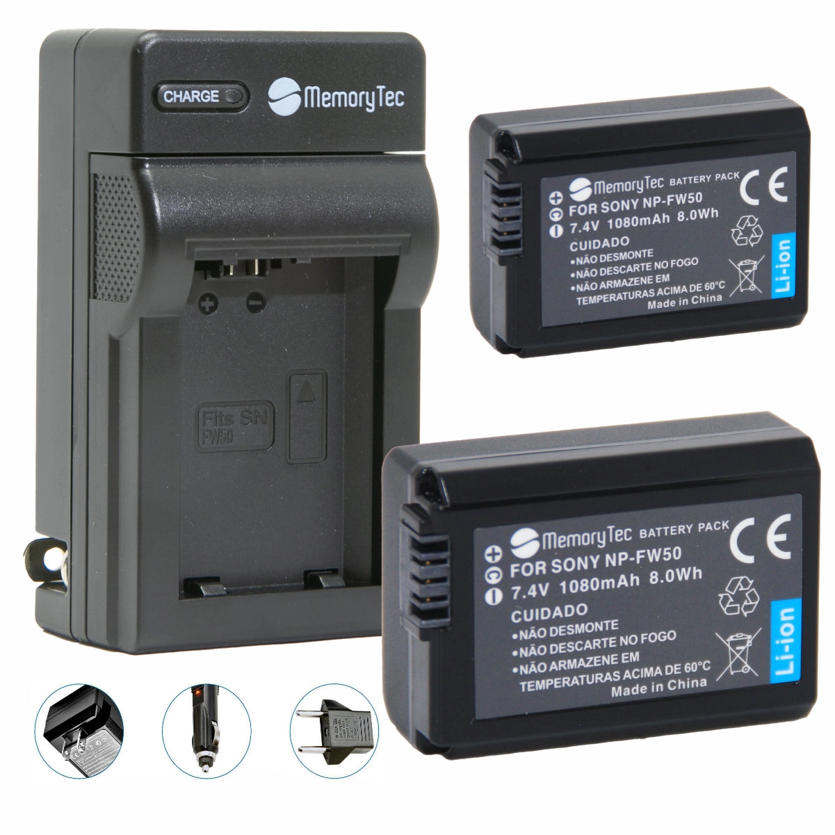 Kit 2 Baterias NP-FW50 + Carregador para Sony