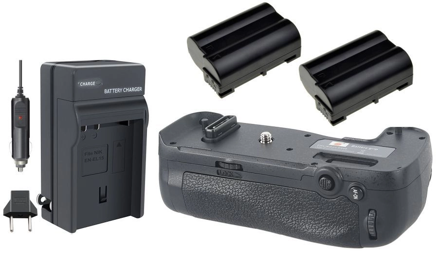 Kit Battery Grip MB-D17 + 2 Baterias EN-EL15 + Carregador para Nikon