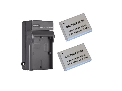 Kit 2 Baterias NB-5L + Carregador para Canon