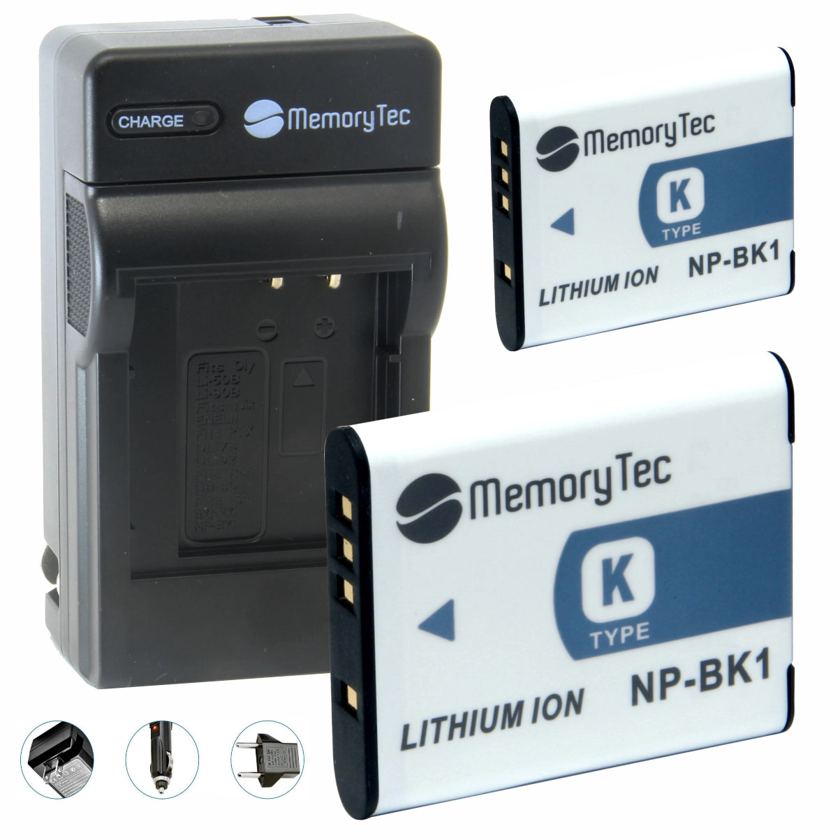 Kit 2 Baterias NP-BK1 FK1+ Carregador para Sony
