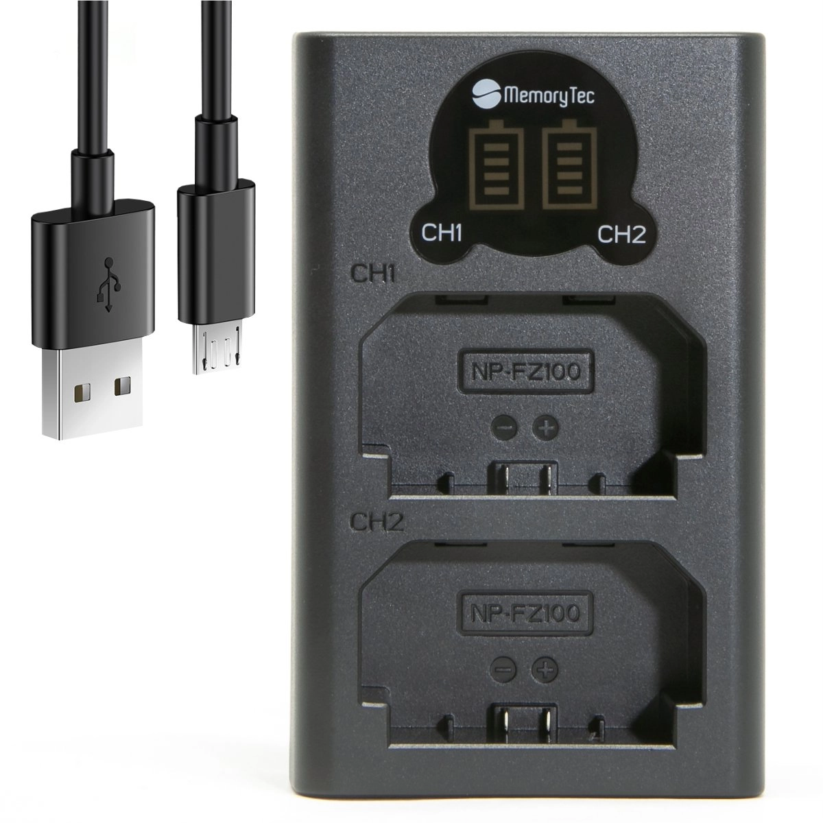 Kit 3 Baterias NP-FZ100 + Carregador Duplo DL para Sony Kit 3 Baterias NP-FZ100 + Carregador Duplo DL para Sony